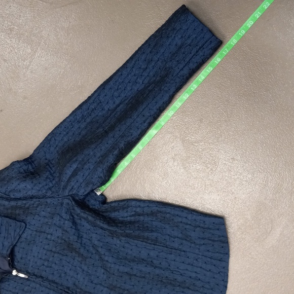 Erin London Midnight Blue and Black Shimmer, 2 Pocket Dress Jacket - Picture 6 of 13